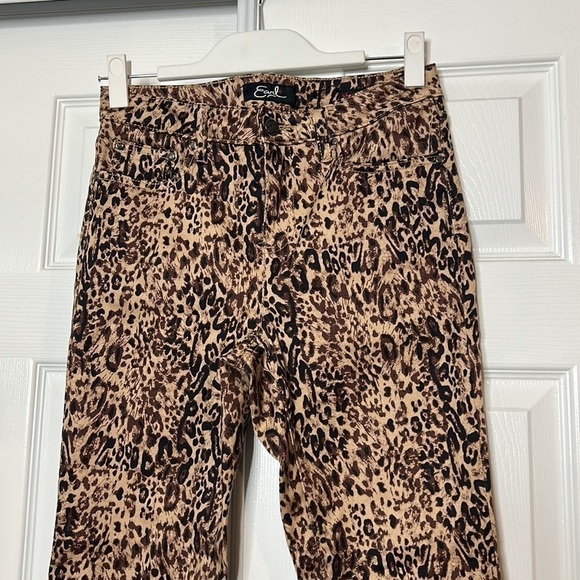 Earl Jeans Leopard Gold Black Print Skinny Ankle 6 - Picture 2 of 6